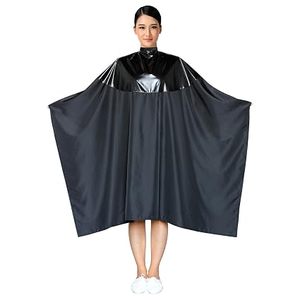Capa de Peluquería Ecológica de Poliéster Resistente al Agua Unisex Negra para Uso en Salón - Product Image 2