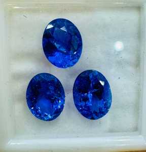 Elegantes Gemas Preciosas Sueltas de Tanzanita Natural Ovalada, Par a Juego, Color Azul Violeta, para Anillos, Pendientes y Joyería Fina - Product Image 2