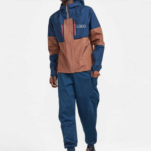 Survêtements d'hiver décontractés à capuche imprimés écologiques OEM, streetwear, jogger, sport, coupe-vent léger en polyester, unisexe 2 - Product Image 1