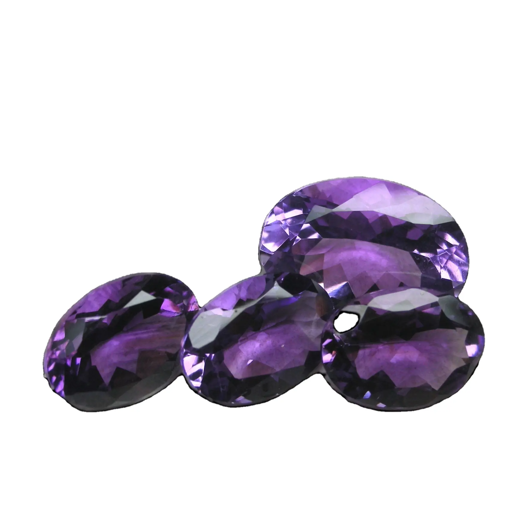 Dark Brazilian Amethyst Gemstone Oval Cut Top Quality Not Too Dark As Compared To African Amethyst Which Is Also Available