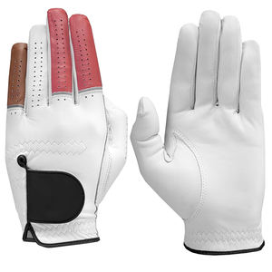 Gants de golf en promotion, couleur blanche, entièrement en cuir PU, antidérapants, pour main gauche ou droite, avec design et taille personnalisés. - Product Image 1