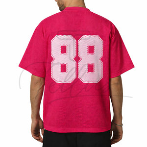 เสื้อยืดตาข่ายโพลีเอสเตอร์คุณภาพสูง 100% สำหรับผู้ชาย สีพื้น เสื้อยืดตาข่ายฤดูร้อน สินค้าอินเทรนด์ เสื้อยืดตาข่ายแบบกำหนดเอง OEM - Product Image 4