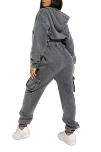 ชุดวอร์มสตรีทแวร์วินเทจฤดูหนาวแบบยูนิเซ็กซ์  ตกแต่งด้วยลายปักแบบดิสเทรส  ซิปฮู้ดดี้แบบฟอกสี  ปรับแต่งได้  รุ่นปี 2026 100% - Product Image 4