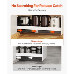 Diapositive a cassetto da 24 pollici con capacità di carico 260 LB per scale per una maggiore stabilità - Product Image 5