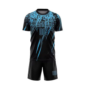 Ensemble de maillot et short de football pour hommes, entraînement avancé, léger, respirant, pour joueurs de football professionnels - Product Image 2