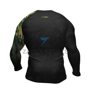Maillots de compression à manches longues ajustés et extensibles personnalisés pour hommes MMA ZABEX SPORTS - Product Image 2