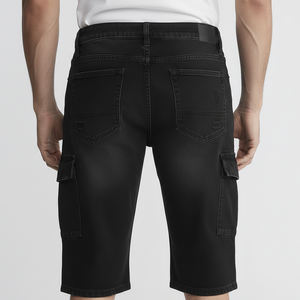 Shorts de Mezclilla Deslavada Ligera con Bolsillos Laterales Resistentes al Viento, 100% Algodón, 14 OZ, Estilo Urbano para Hombre, Novedad 2025 - Product Image 5