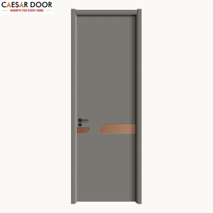 Porte intérieure en bois WPC Technics OEM/ODM, MDF avec design moderne, anti-déformation, surface lisse pour salon, villa, hôtel - Product Image 1