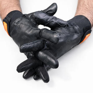 Guantes de Béisbol de Entrenamiento SAAR INDUSTRIES, Personalizados de Fábrica, de Cuero Negro, con Puño Corto, Cómodos, Duraderos y Transpirables - Product Image 6