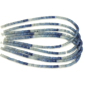 Perles plates en opale bleue naturelle ombrée |   Perles de pierre d'opale lisse |   Fil de 15 pouces |   Fournitures de fabrication de bijoux en gros - Product Image 2