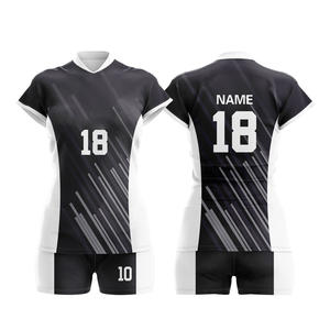 Uniformes de volley-ball pour adultes en gros, couleurs d'équipe personnalisées, logos, manches courtes, imprimés, haute qualité, fournisseur en gros - Product Image 3