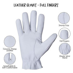 Gants de conduite en cuir d'agneau de qualité supérieure pour hommes et femmes, protection des mains, durabilité, confort, résistance à la chaleur - Product Image 5