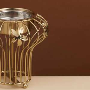 Quemador de Incienso de Metal Dorado de Lujo con Diseño de Flor, Mabkhara - Product Image 5