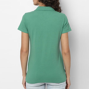 Polo de Mujer de Primera Calidad en Mezcla de Algodón, Estilo Casual, Top de Manga Corta con Diseño de Rayas para Uso Diario - Product Image 5
