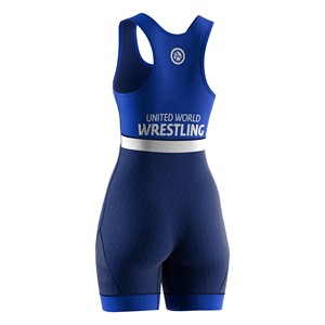 Traje de Lucha MMA de Una Pieza Azul para Mujer, Corte Regular, Secado Rápido, Elástico, 100% Poliéster, Logotipo Personalizado, Ropa de Artes Marciales Mixtas - Product Image 6