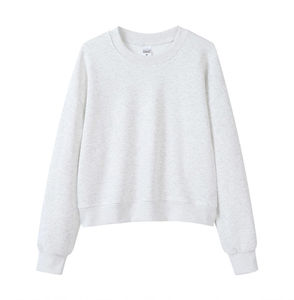 Sudadera Corta Deportiva Transpirable 100% Algodón OEM/ODM para Mujer, Sudadera con Capucha de 450 g/m² con Hombros Caídos, Personalizada para Otoño - Product Image 5