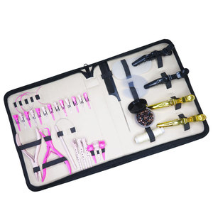 Estuche de Cuero para Herramientas de Extensiones de Cabello, Protector de Alicates, Color Rosa Beige Personalizado, 100% Acero Inoxidable - Product Image 1