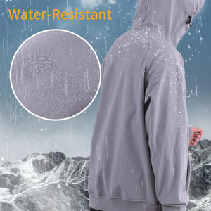 Sweat à capuche respirant en polaire blanc de haute qualité pour homme, imprimé signature, design décontracté avec fermeture éclair, faible MOQ, 100 % coton pour l'hiver - Product Image 5