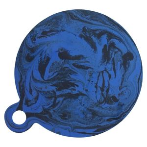Planche à découper rectangulaire en résine avec design marbré bleu et poignée en résine, compatible lave-vaisselle, durable, pièce unique - Product Image 2