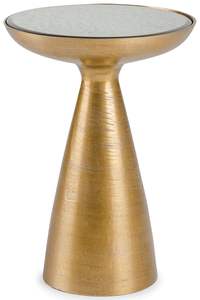 Table d'appoint en aluminium coulé brut de haute qualité, mobilier de qualité supérieure, accent métallique, tables ottomanes pour hôtel, maison, salon, laiton - Product Image 2