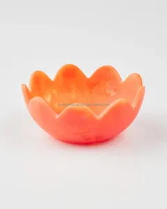 Cuencos de fruta y ensalada de resina de gran tamaño redondos modernos ecológicos con cuencos de servicio hechos a mano de alta calidad en varios colores - Product Image 2