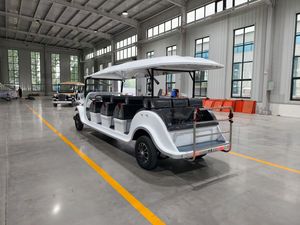 รถชมวิวไฟฟ้าสีขาวแบบวินเทจ เปิดประทุน สำหรับขนส่งนักท่องเที่ยว - Product Image 5