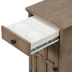 Tavolino da Caffè Classico Vintage U Can con Cassetto Multifunzionale, Porte USB e Portabicchieri per Soggiorno o Camera da Letto - Product Image 6