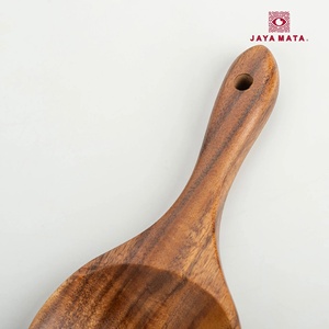JM539 Cuchara de Arroz de Madera de 185 mm, Cuchara para Servir Arroz de Madera Natural, Vajilla Antiarañazos para Restaurante, Hotel y Cocina Casera - Product Image 4