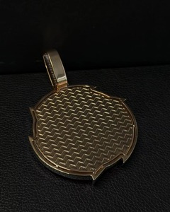 Bubba King Iced Out <b>Pendant</b> 18K Gold Plated Moissanite Themed Hip Hop Men's Charm Custom <b>Initial</b> Letter Circle <b>Pendant</b> For Men's - Product Image 6