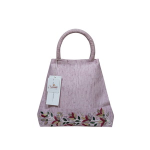 STUDIO N Women's Pink Khadi Handcrafted Tote <b>Bag</b> Eco Friendly Reusable Shoulder Carry <b>Shopper</b> Stylish Everyday Fashion In Stock - Product Image 1