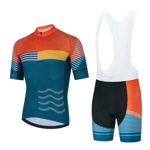 Vente flash - Tenue de cyclisme sur mesure, écologique, antibactérienne, respirante, coupe-vent, 100% polyester, ensemble de maillots et de shorts de vélo pour hommes - Product Image 2