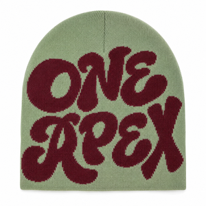 Olive Green Burgundy Knit Beanie Hat Graphic <b>Winter</b> <b>Cap</b> Unisex Streetwear Fashion Headwear Custom Wholesale OEM Factory - Product Image 6