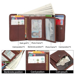 Wholesale New Fashion Top Selling Eco-Friendly PVC Dot Open Closure Leather <b>Wallet</b> Men Factory Made Lightweight OEM Serviced - Product Image 6