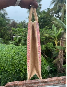 Sac fourre-tout de luxe en jute réutilisable, sac de courses personnalisé avec logo, durable et écologique pour le commerce de détail, l'épicerie et l'usage quotidien - Product Image 4