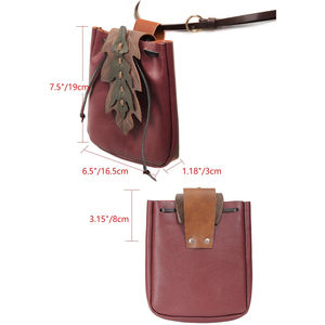 Pochette en cuir médiévale faite à la main, sac de ceinture vintage, accessoire de costume Renaissance, sac messager en cuir médiéval - Product Image 4