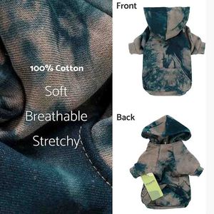 Sudadera con Capucha para Perro con Estampado de Cachorro Tie Dye, Informal, de Otoño, con Bolsillo, Forro Polar, Transpirable, Resistente al Viento, Estilo Deportivo - Product Image 5