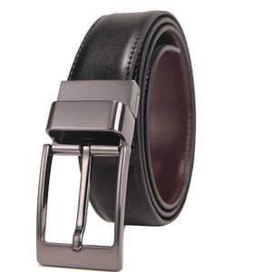 Ceinture pour homme en cuir véritable noir pleine fleur réglable, best-seller, fabriquée au Pakistan - Product Image 5