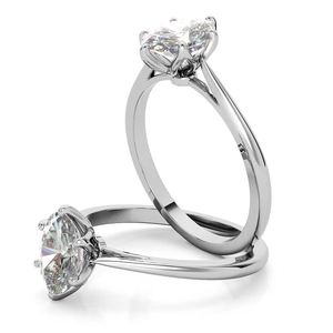 Luxury 18K Gold <b>Ring</b> with Real Diamonds New Design Solid Gold <b>ring</b> Petite Oval Tulip Cathedral Lab Grown Diamond Solitaire <b>Ring</b> - Product Image 2
