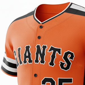 Maillot de baseball orange pour hommes et femmes, uniforme personnalisé avec nom et numéro de l'équipe, sublimation, haute qualité, prix bas, respirant - Product Image 3