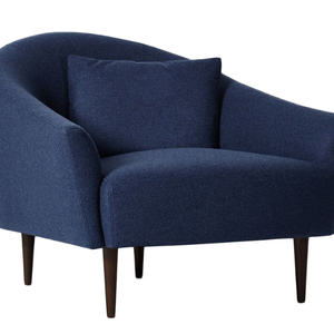 Hot-selling single <b>sofa</b> made of high-quality materials, featuring a simple, modern design; customizable size; blue color. - Product Image 2