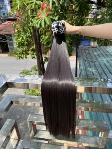Super double dessiné Os droit Couleur noire Cheveux vietnamiens Cheveux nigérians Faisceaux d'os droits - Product Image 5