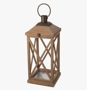 Wooden Square Handmade Candle <b>Lantern</b> X-Brace Vintage Pillar Holder Metal Top Handle Decorative Rustic <b>Hurricane</b> Lamp Home - Product Image 1