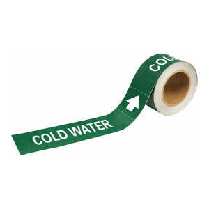 Marcadores de Tuberías de Agua Fría Brady To-Go, Adhesivo Flexible de 1 pulgada x 8 pulgadas para Tuberías Industriales - Product Image 3