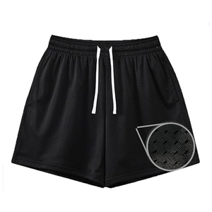 Shorts de bain décontractés pour hommes en maille tricotée, anti-plis, écologiques, respirants, légers, pour la gym et la course, avec logo personnalisé, vente en gros - Product Image 2