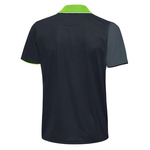 เสื้อโปโลแขนสั้นสีน้ำเงินกรมท่าสำหรับผู้ชาย แต่งขอบสีขาวและน้ำเงิน ทรงปกติ สไตล์ลำลอง ผ้าถัก - Product Image 3
