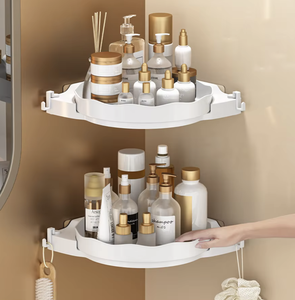Durable Modern Bathroom Storage Rack No Drill Triangle <b>Wall</b> Mounted Organizer Nail Free <b>Corner</b> <b>Shelf</b> Storage Rack - Product Image 2