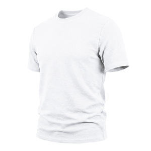Men's Solid Color Crew Neck Polyester Breathable Pleated T <b>Shirt</b> Comfortable Regular Fit Casual Short Sleeve Summer Daily Wear - Product Image 2