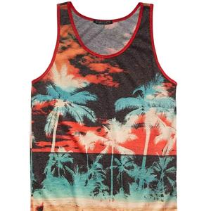 Débardeur décontracté 100% coton pour hommes, débardeur, confortable, style singlet, jersey tricoté imprimé sur toute la surface avec poche décorative pour badge - Product Image 2