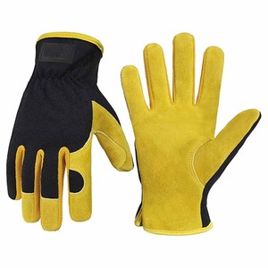 Gants de jardinage en cuir pour hommes, gants de travail utilitaires pour mécaniciens, construction, chauffeurs - Product Image 3