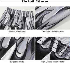 Pantalones Cortos Deportivos Personalizados para Hombre, de Malla, Secado Rápido y Transpirables, 100% Poliéster, con Impresión por Sublimación - Product Image 5